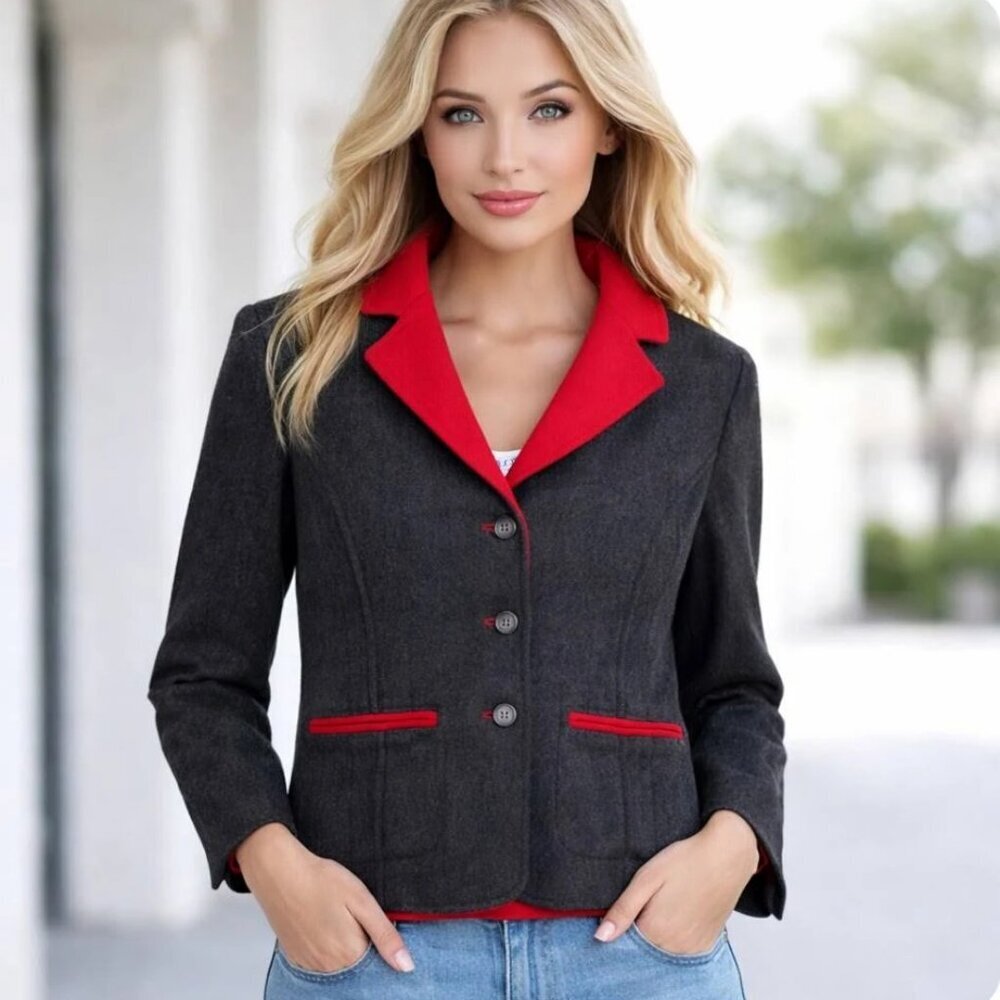 NWT Pendelton Reversible Wool Blazer Jacket